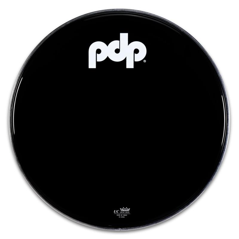 18" PDP Black Smooth Logo Head