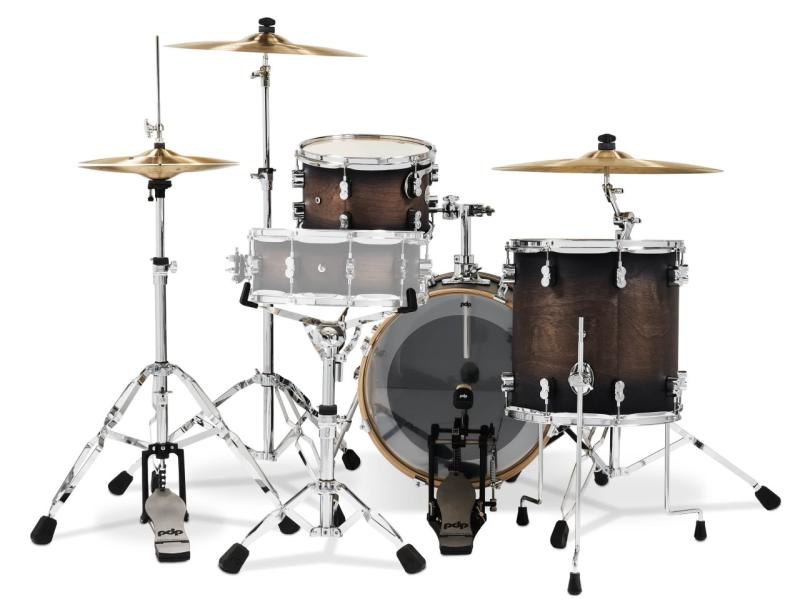 PDP Concept Maple Shell Pack, 3pc, 18'' - Charcoal Burst Lacquer