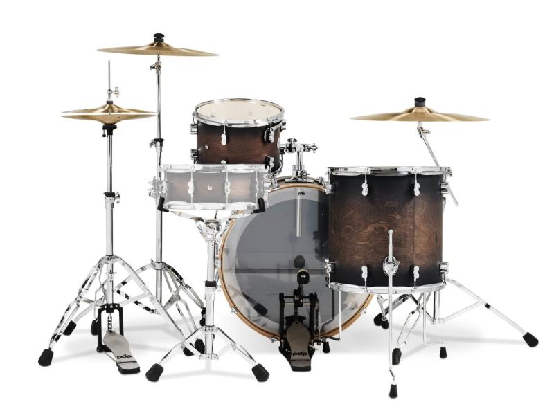 PDP Concept Maple Shell Pack, 3pc, 24'' - Charcoal Burst Lacquer