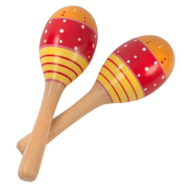 PP World Early Years Wooden Maracas – red/yellow