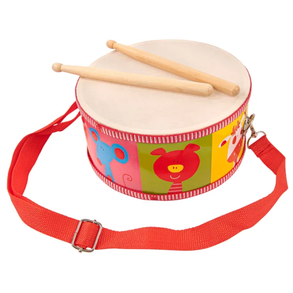 PP World Early Years Wooden Drum – Animals