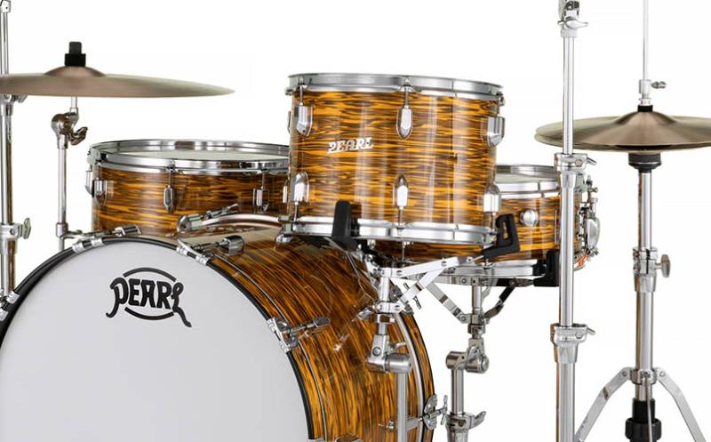 Pearl President Series Deluxe 3-piece Shell Pack in Sunset Ripple (#769) wrap - 22"x14" Bass Drum, 13"x9" Tom, and 16"x16" Floor Tom