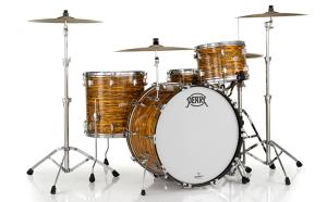 Pearl President Series Deluxe 3-piece Shell Pack in Sunset Ripple (#769) wrap - 22"x14" Bass Drum, 13"x9" Tom, and 16"x16" Floor Tom