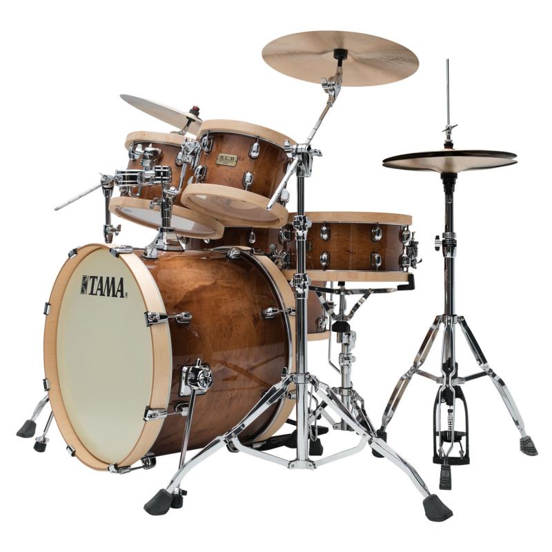 Tama S.L.P. Drumkit Studio Maple, Gloss Sienna finish.