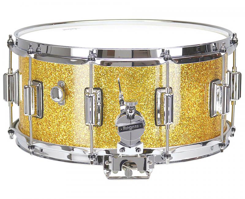 Rogers DynaSonic 14×6.5 Wood Shell Snare | Beavertail Lug – Gold Sparkle – Limited Edition