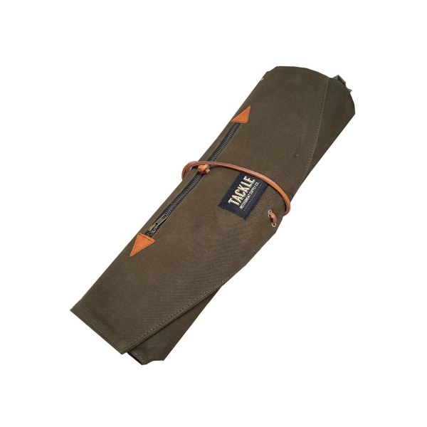 Tackle Waxed Canvas Roll Up Stick Case Forest Green
