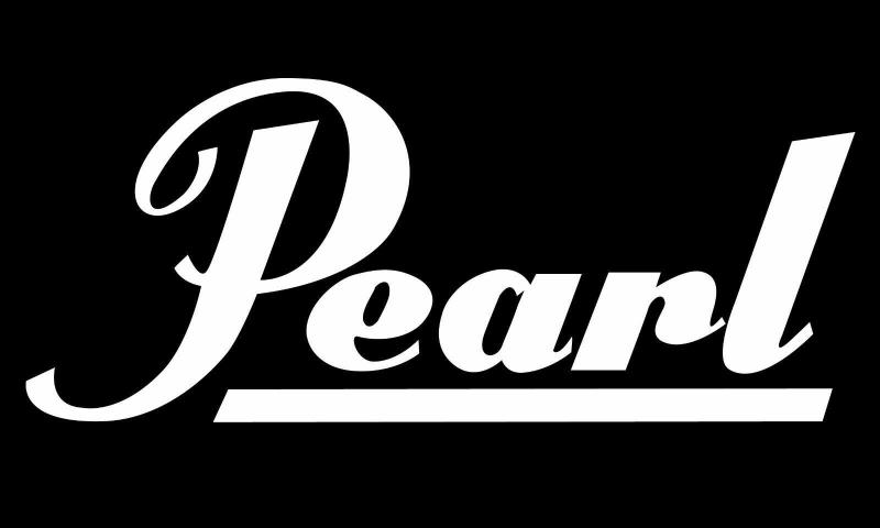 Pearl-logga Klisteretikett, liten, vit.