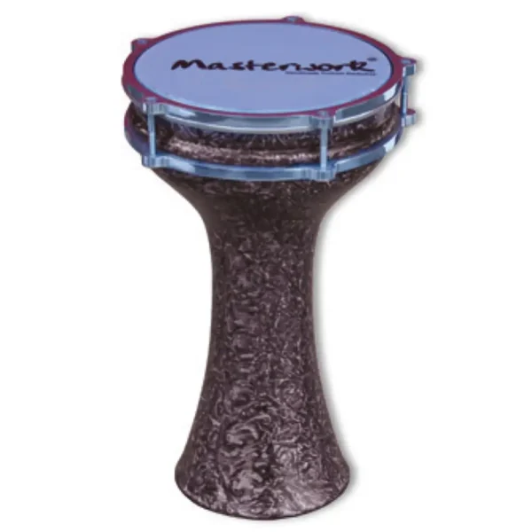 Masterwork TA-CM102-BK – Turkish Aluminium Colored Black Marble Darbuka 16,5 cm