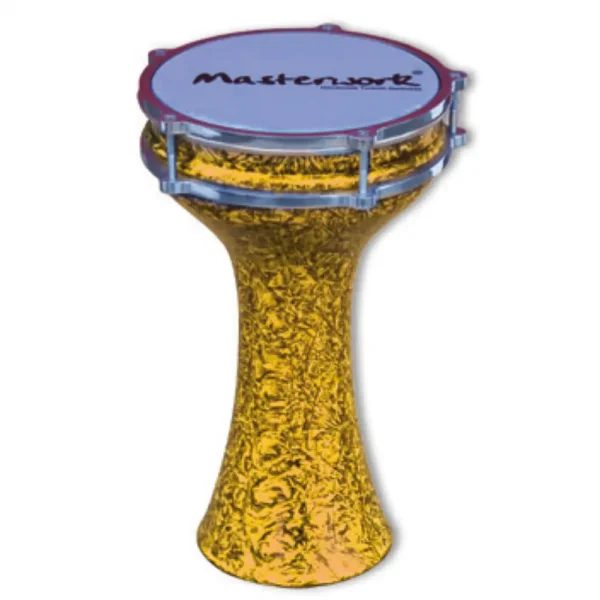 Masterwork TA-CM102-YLW – Turkish Aluminium Colored Yellow Marble Darbuka 16,5 cm