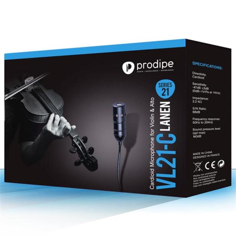 Prodipe VL21 – Violin & Viola Electret Microphone – Cardio