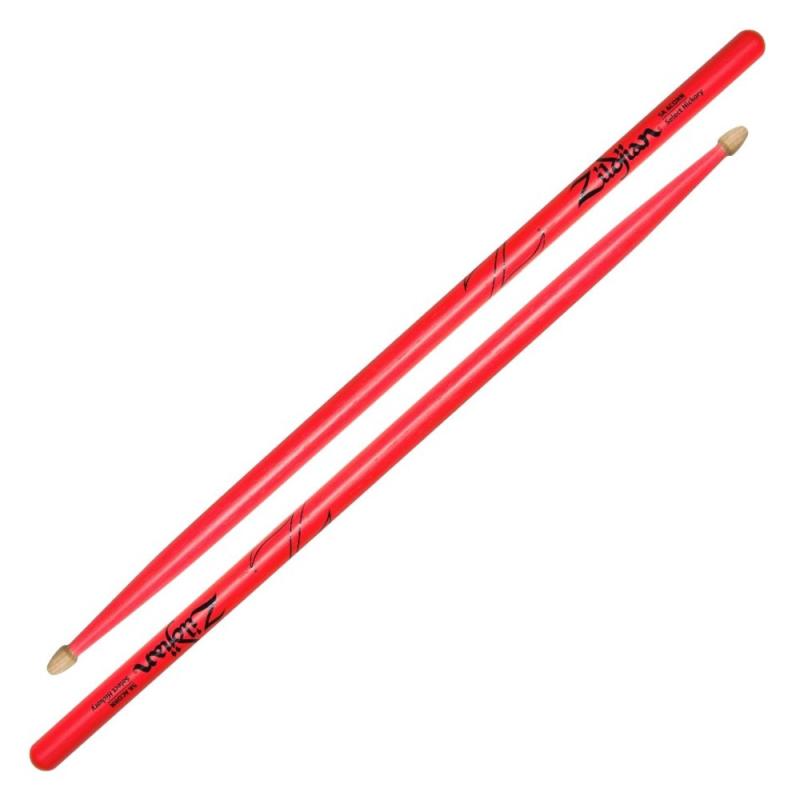 Zildjian 5A Acorn hickory neon pink wood tip