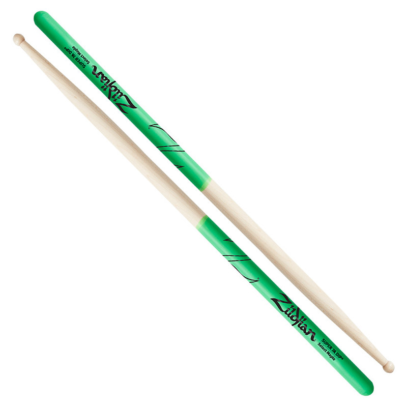 Zildjian Super 7A Maple Wood Tip - Green Dip