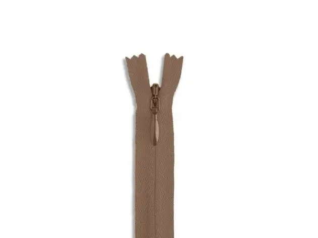 Blixtlås YKK Osynligt/ej delbart brun 10-60cm (25 cm)