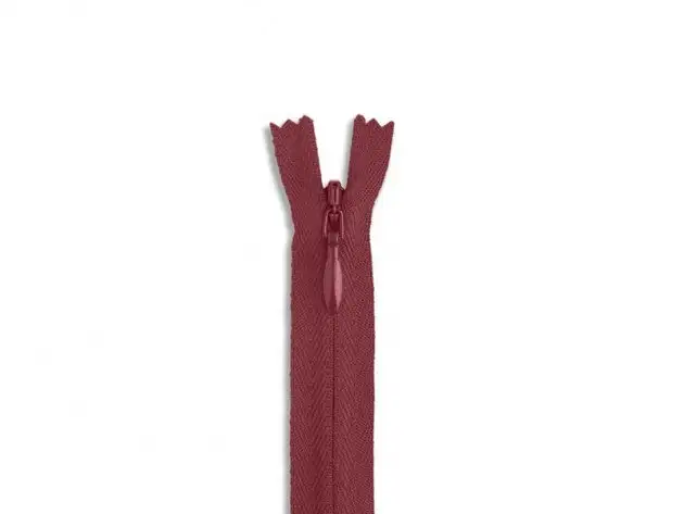 Blixtlås YKK Osynligt/ej delbart vinröd 10-60cm (18 cm)