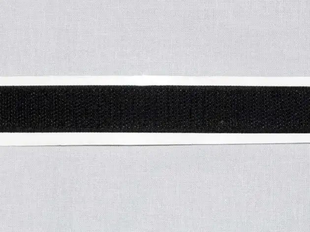 Kardborreband klister 20mm svart (Kardborreband klister 20mm svart Mjuk)