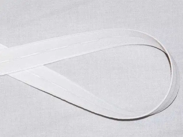 Resårband knapphål vit 18 mm