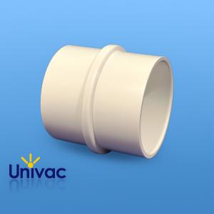 Univac skarvnippel – vit plastkoppling för att sammanfoga rör i centraldammsugarsystem.