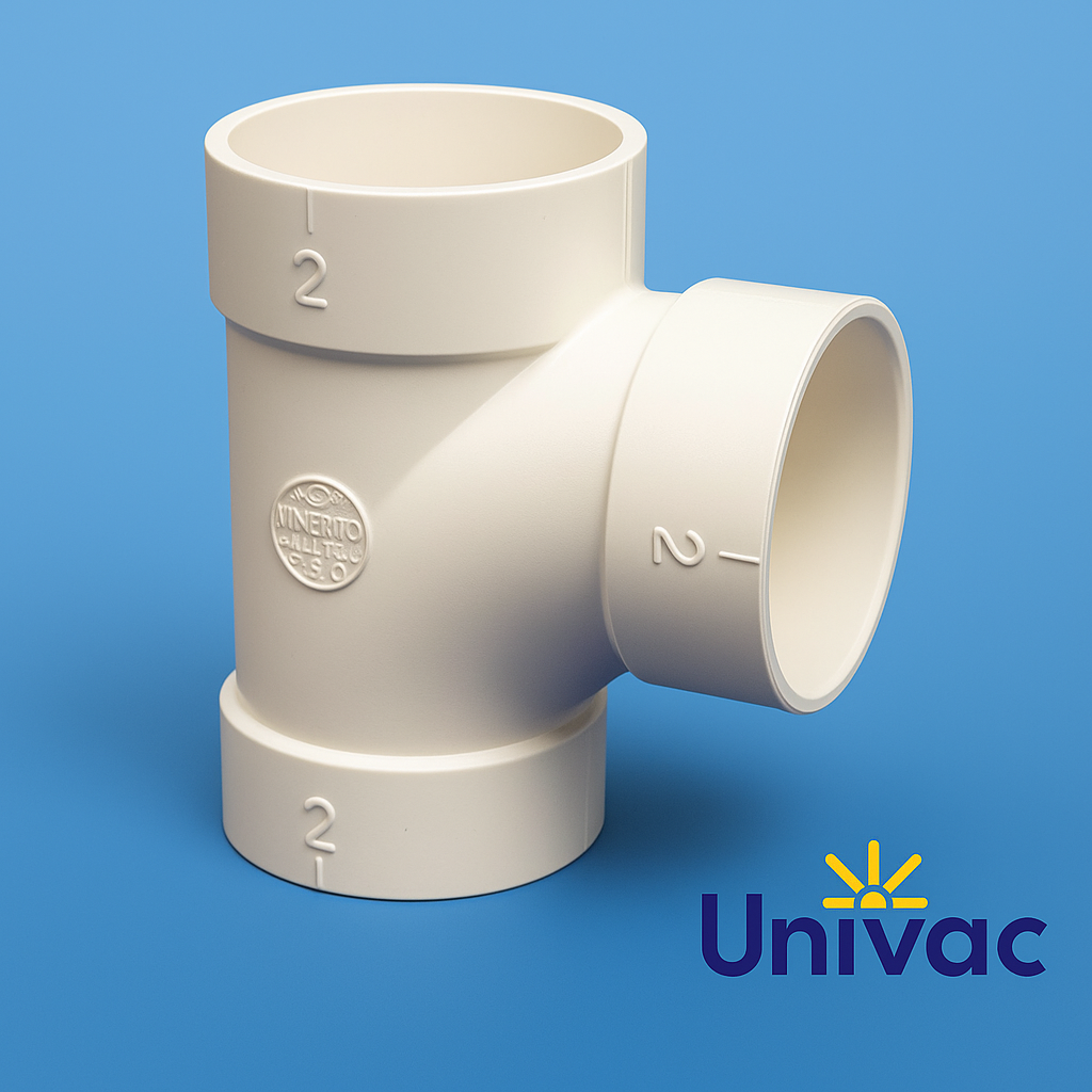 T-rör PVC – Förgrening till Univac centraldammsugarsystem