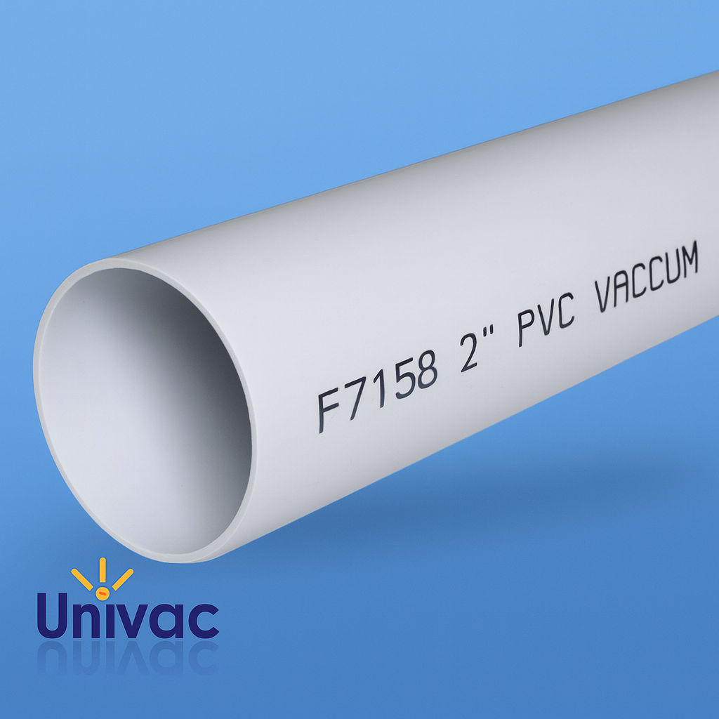 Univac PVC rör för centraldammsugare – hållbart vakuumrör i plast för installation och utbyte
