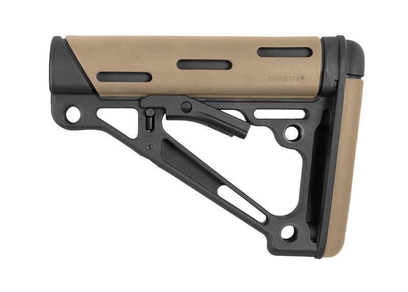 Overmolded Collapsible Buttstock (Fits Mil-Spec Buffer Tube) - FDE