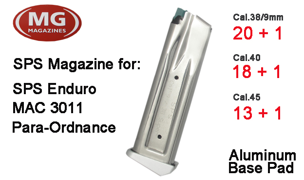 High Cap 2011 Enduro/Para Ordnance Alu basepad Magazine (Double Stack)