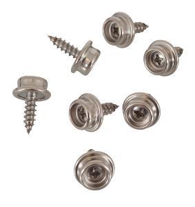 Tryckknapp 201 kula med plåtgänga blank 10 styck