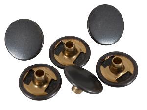 Tryckknapp 201 svarta sats 10 styck 4 delar med Verktyg