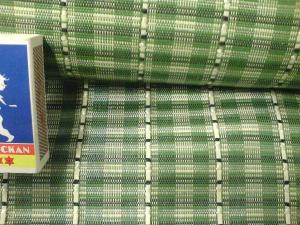 Original tyg LJUSOLIV SVART VIT RUTA