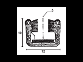 U-List Kanal 684 stålkärna 12/10  5mm  flexibel