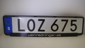Nummerplåt hållare  standard