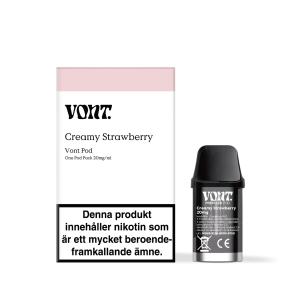 CREAMY STRAWBERRY (20MG, ENGÅNGSPOD) - VONT POD