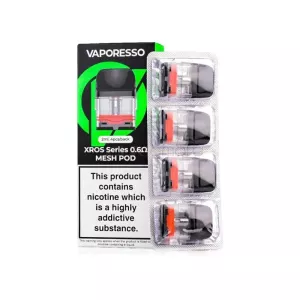 VAPORESSO XROS CARTRIDGE 0,6 OHM MESH (4-PACK, 3ML)