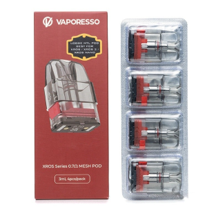 VAPORESSO XROS CARTRIDGE 0,7 OHM (4-PACK, 3ml)