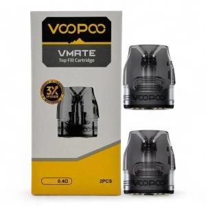 VOOPOO V.THRU & VMATE REPLACEMENT POD V2 (2-PACK, 3ML), 0.4OHM - MESH