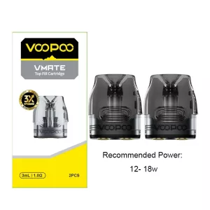 VOOPOO V.THRU & VMATE REPLACEMENT POD V2 (2-PACK, 3ML), 1.0 OHM - MESH