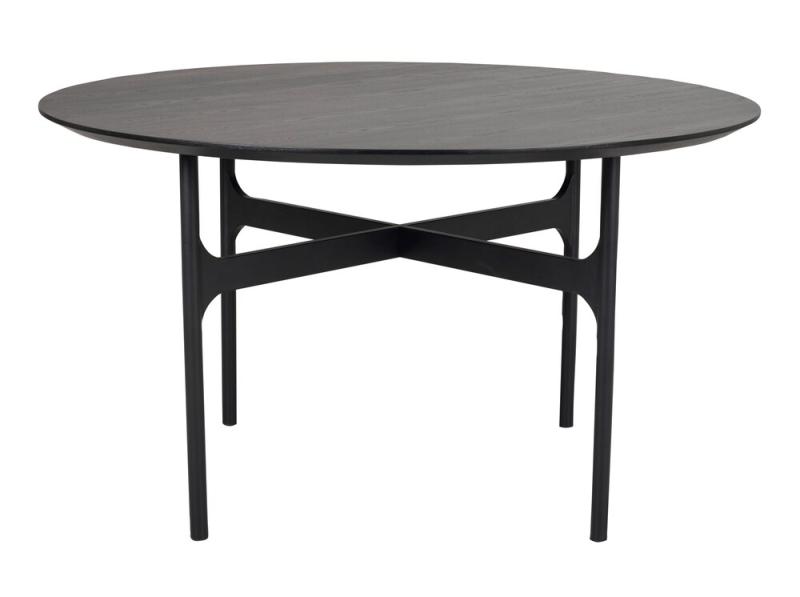 Colton matbord runt Ø135 svart ask/svart metall