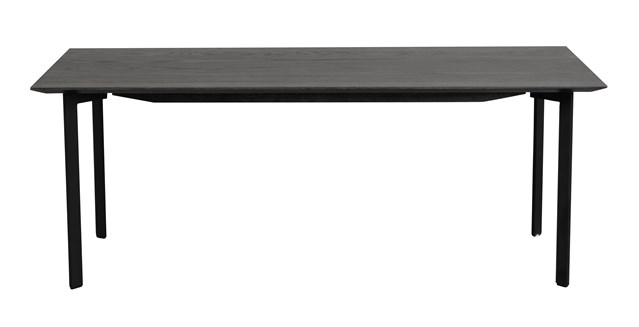 Spencer soffbord 120x60 svart ek/svart metall