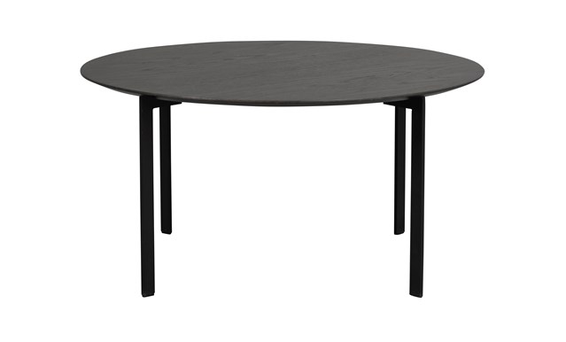 Spencer soffbord Ø90 svart ek/svart metall