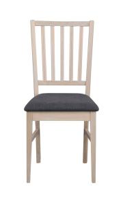 Filippa stol vitpigmenterad ek/grått tyg
