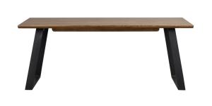 Melville matbord 210x95 brun ek/svart metall