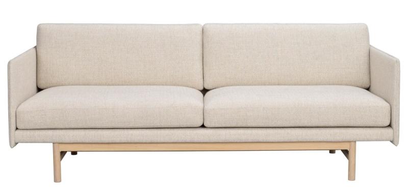 Hammond soffa beige tyg/vitpigmenterad ek