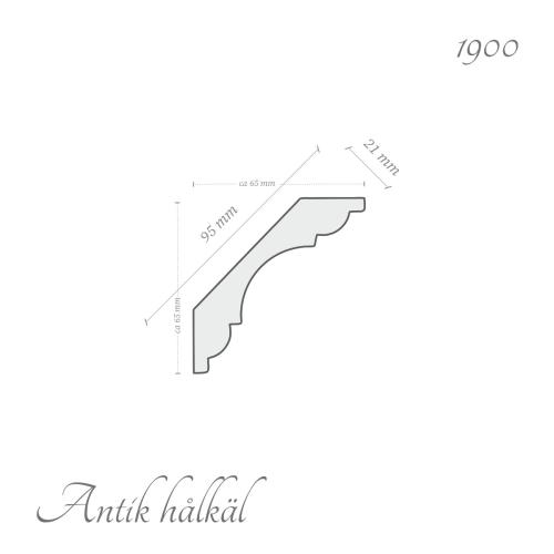 Antik hålkäl fingerskarvad
