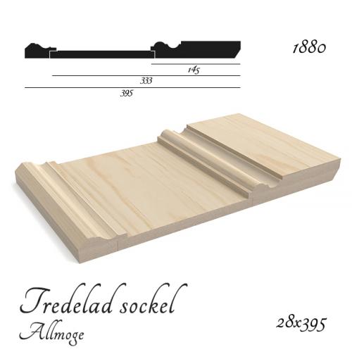 Tredelad sockel Allmoge