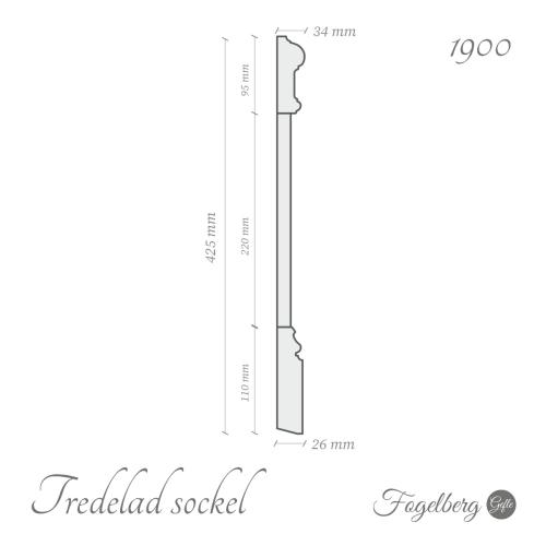 Tredelad sockel Fogelberg