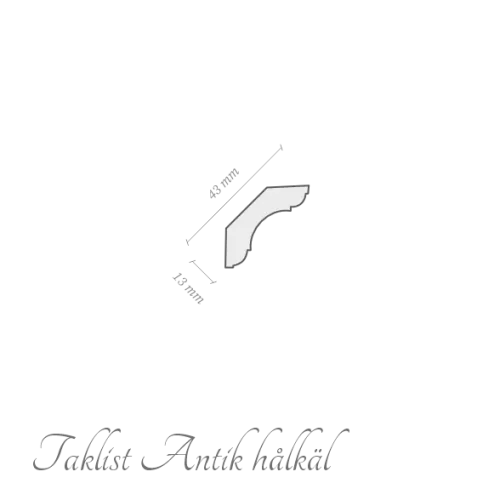 Taklist Antik Hålkäl (A kvalitet)