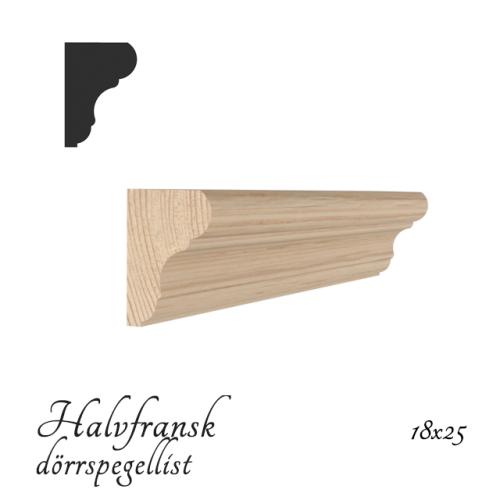 Halvfransk dörrspegellist