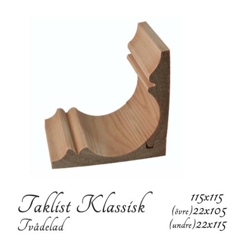 Taklist Klassisk - tvådelad