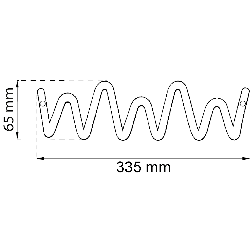 Bøjle Wave 335x65mm Sort Habo 30225