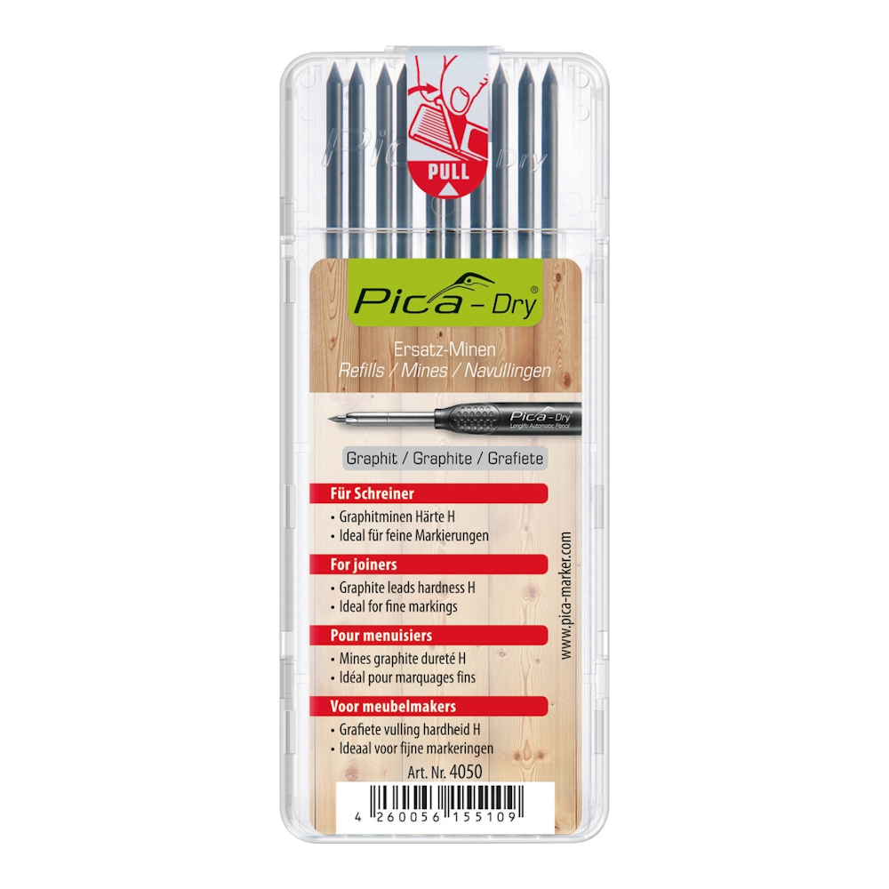 Reservestifter Dry Lyra Grafit H 10stk Pica