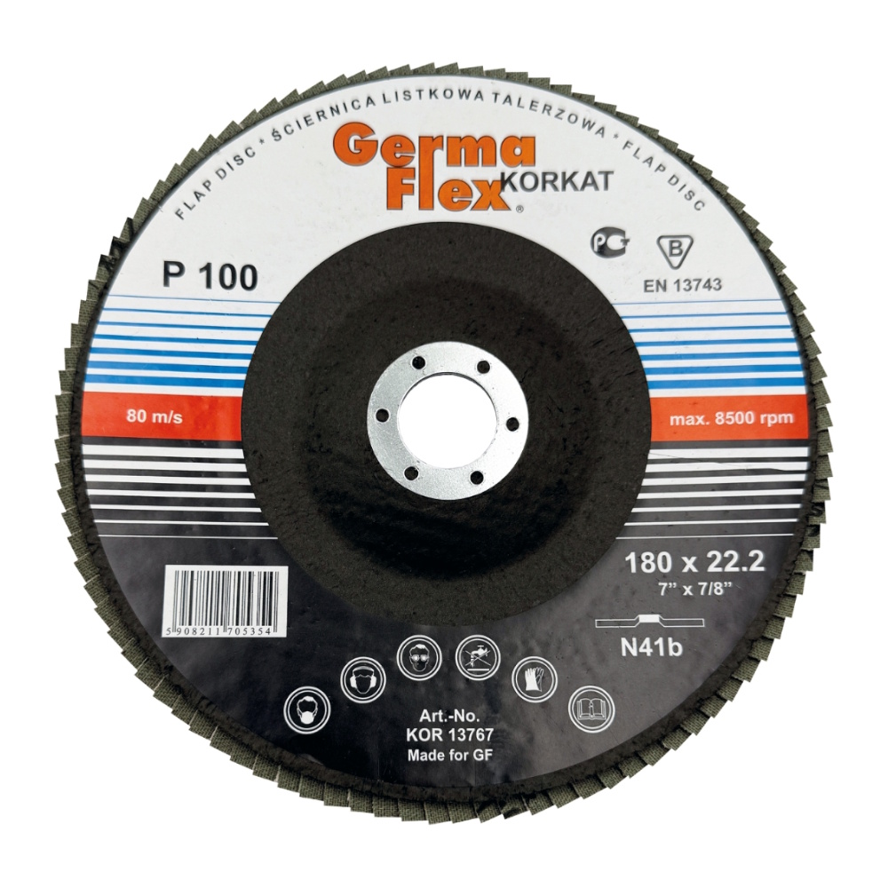 Lamskive Cirkat N41B 180x22,2 mm Kornstørrelse-100 Germaflex